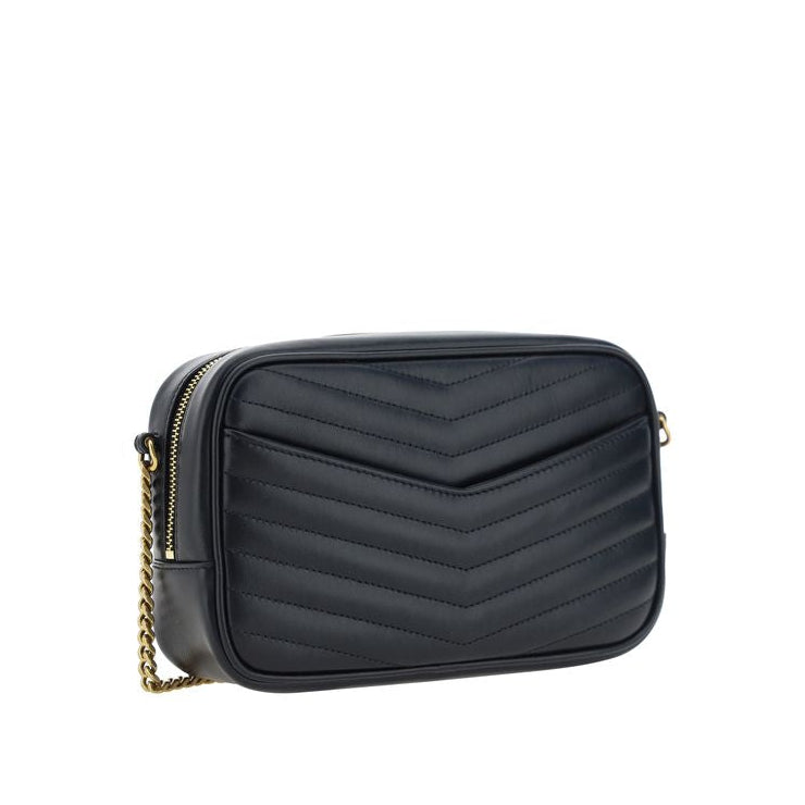 Bolso de hombro Bos Taurus de piel de becerro negra Saint Laurent