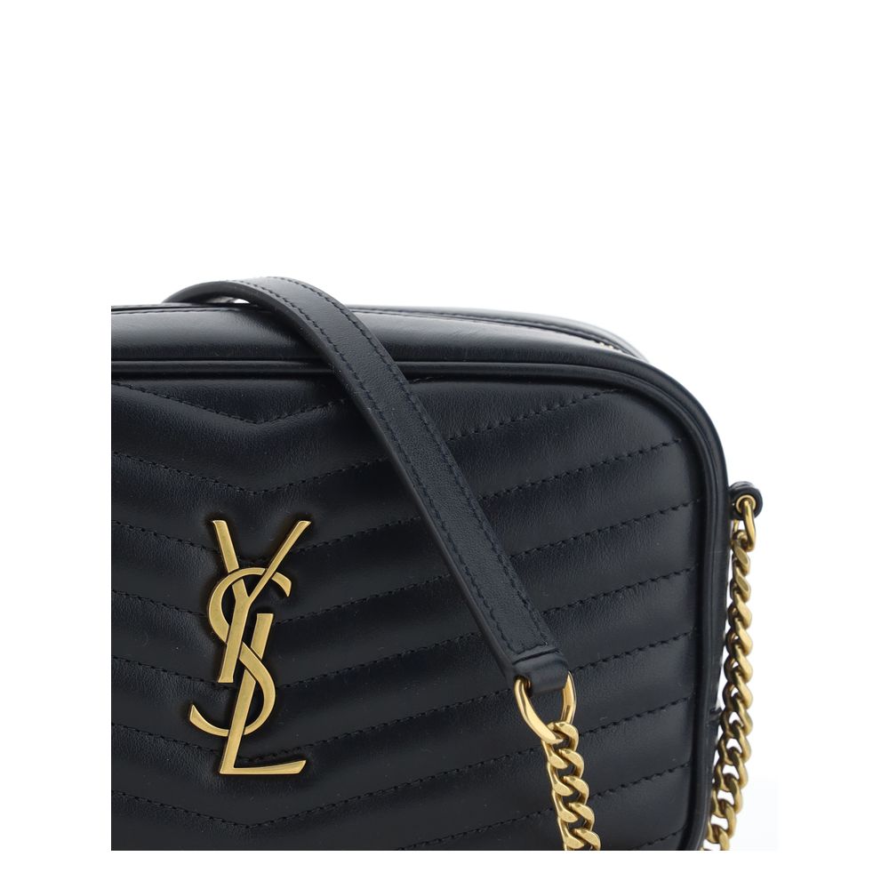 Bolso de hombro Bos Taurus de piel de becerro negra Saint Laurent