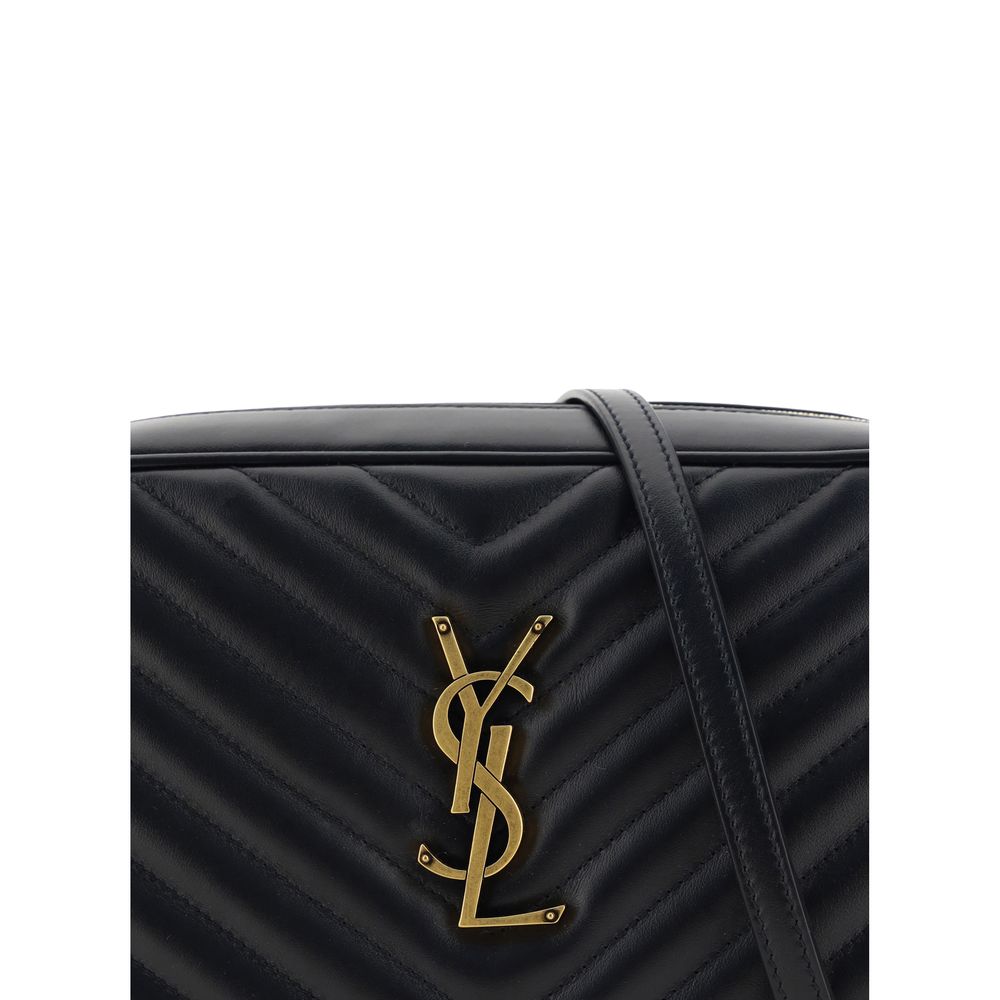 Sac bandoulière Bos Taurus en cuir de veau noir Saint Laurent