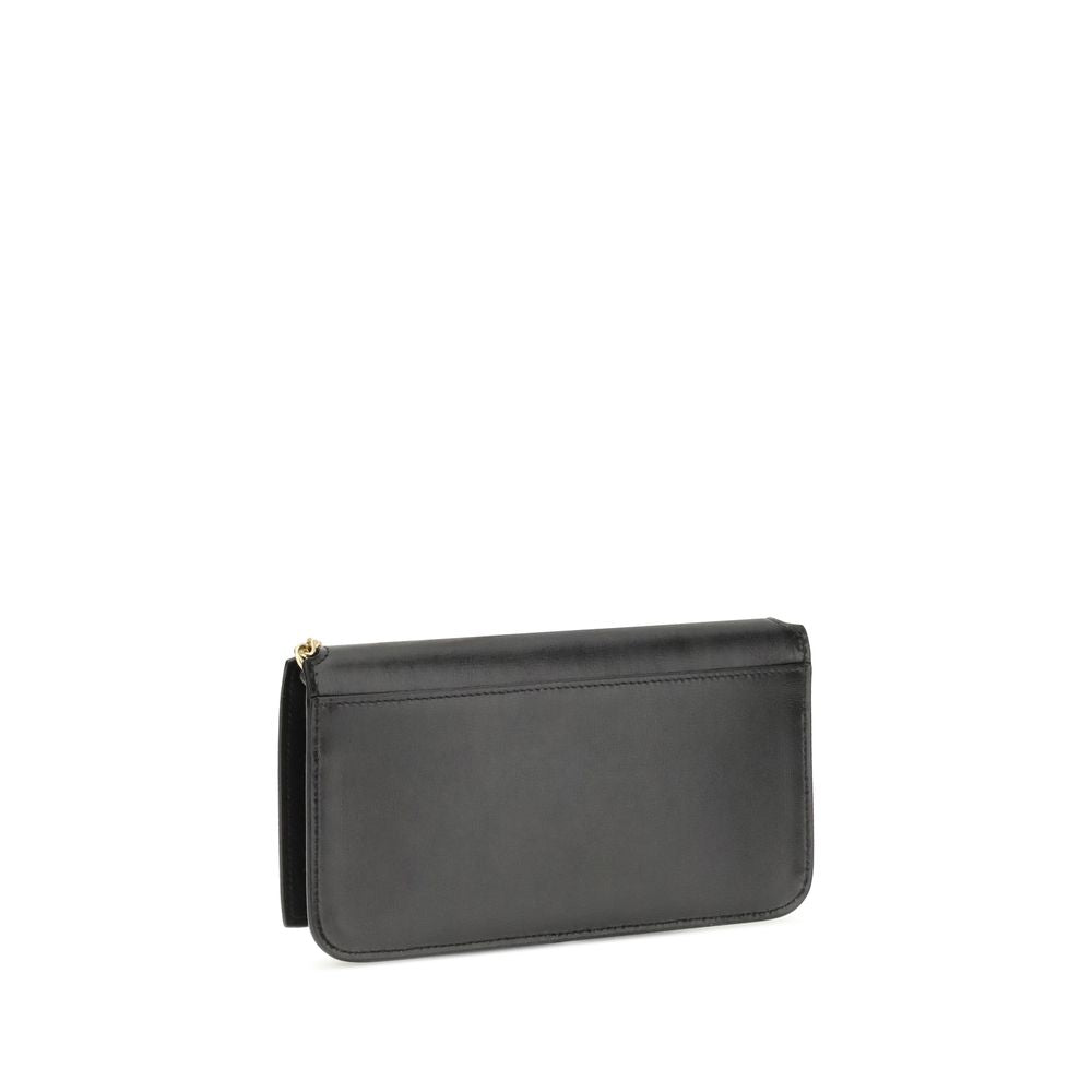 Sac bandoulière Bos Taurus en cuir de veau noir Yves Saint Laurent