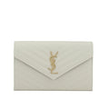 Sac bandoulière Bos Taurus en cuir de veau blanc Saint Laurent