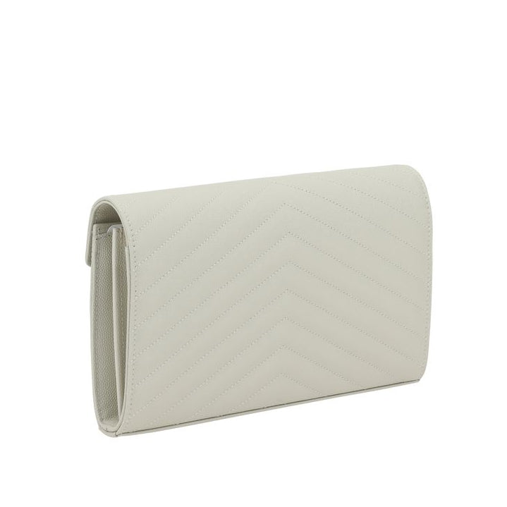 Sac bandoulière Bos Taurus en cuir de veau blanc Saint Laurent