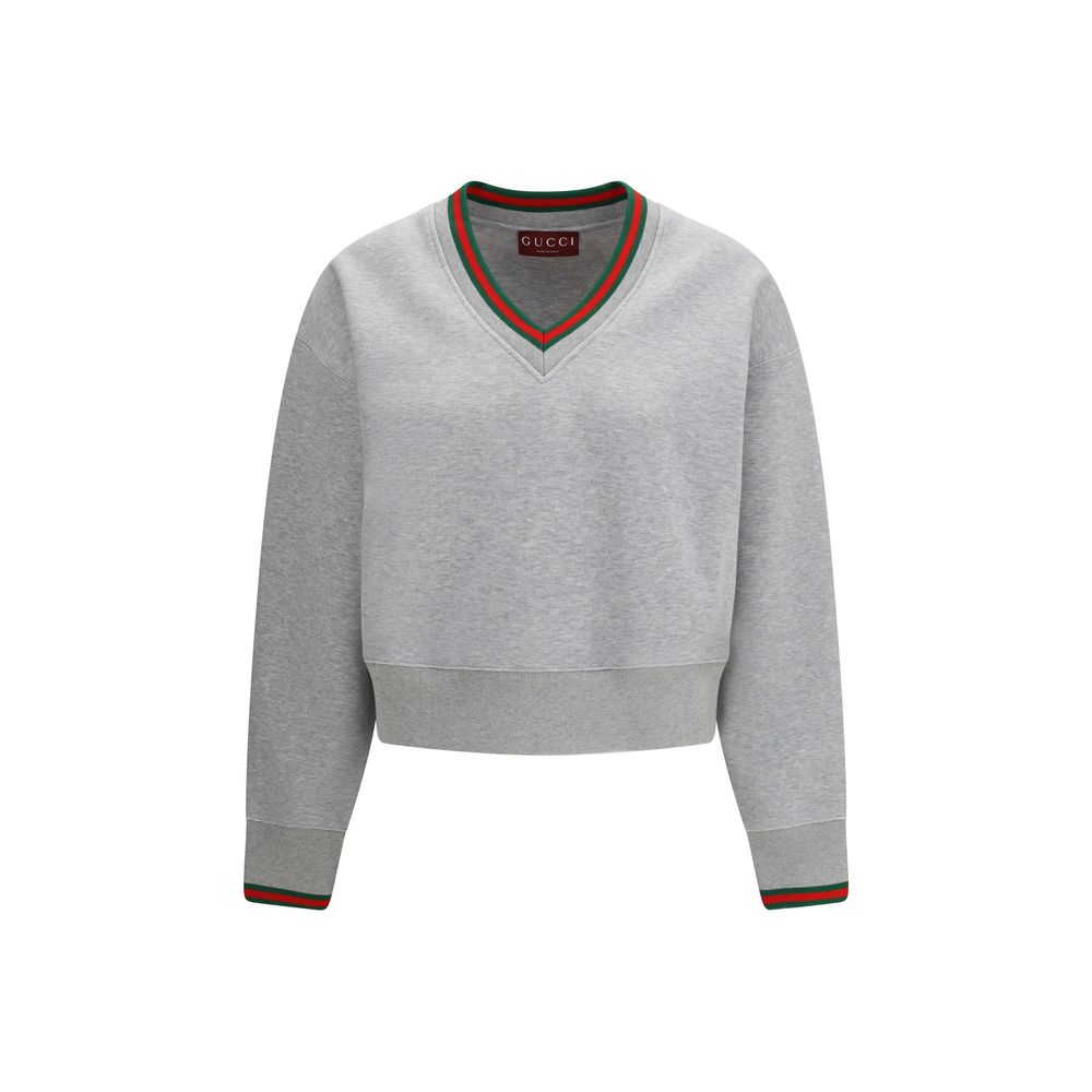 Sweat gris en coton Gucci