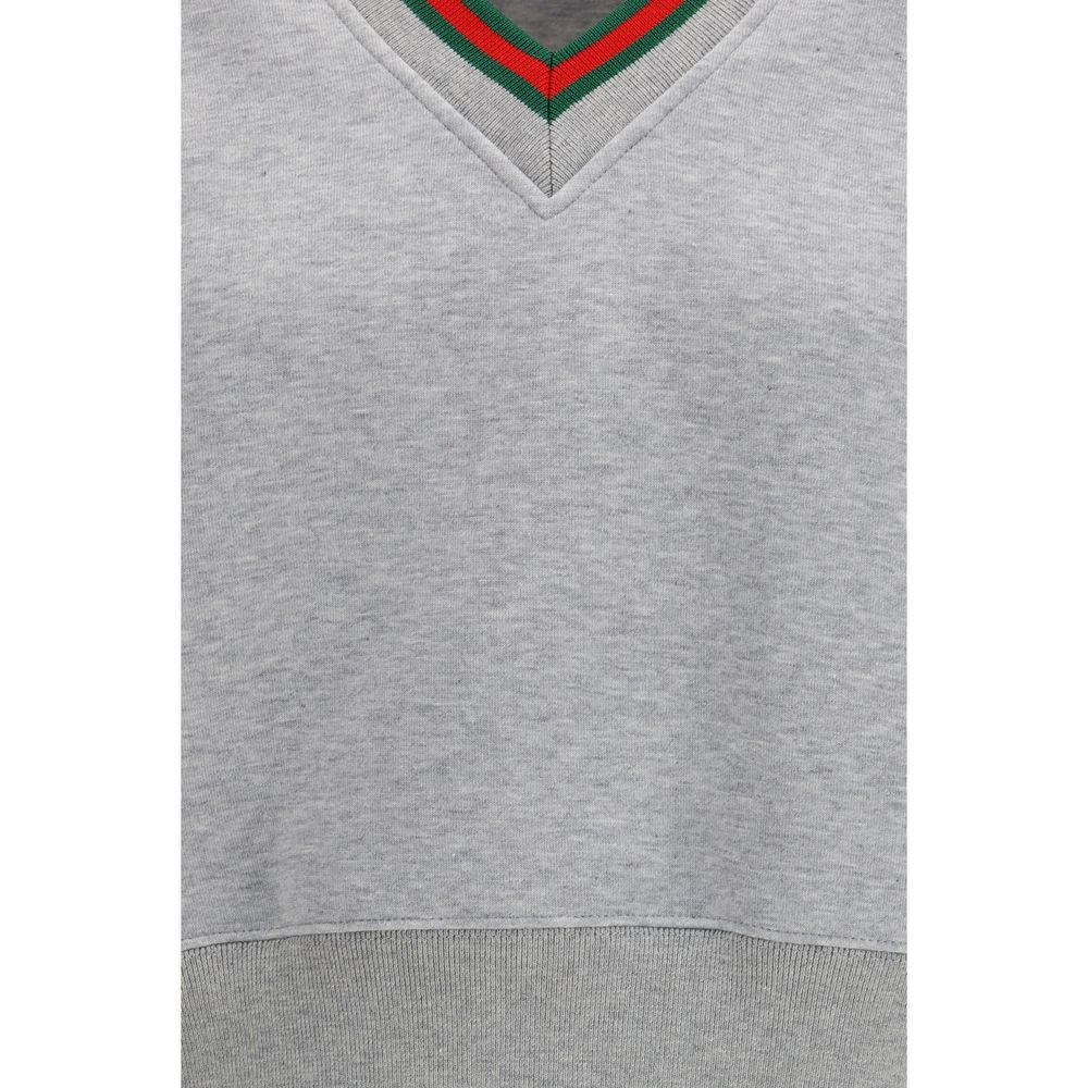 Sweat gris en coton Gucci