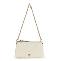 Sac bandoulière Bos Taurus en cuir de veau beige Pinko