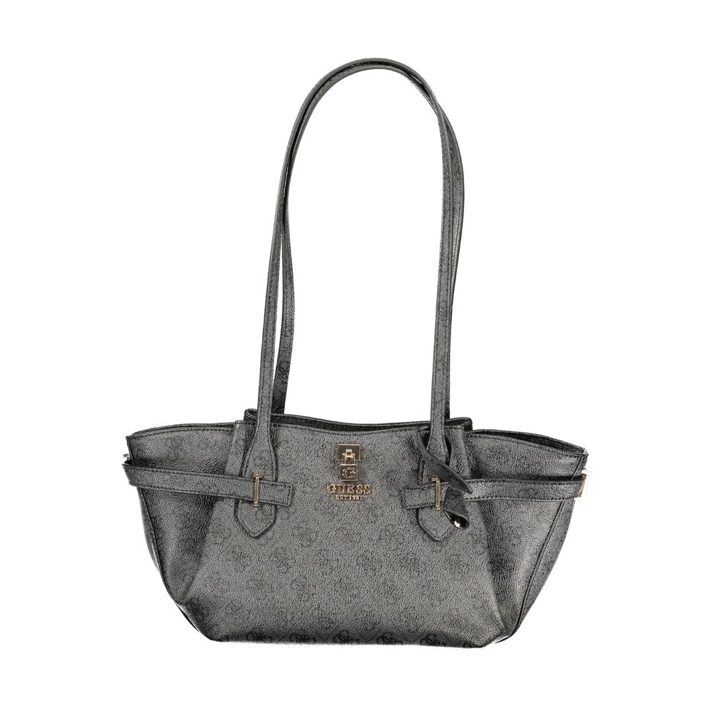 Sac à main en polyuréthane noir Guess