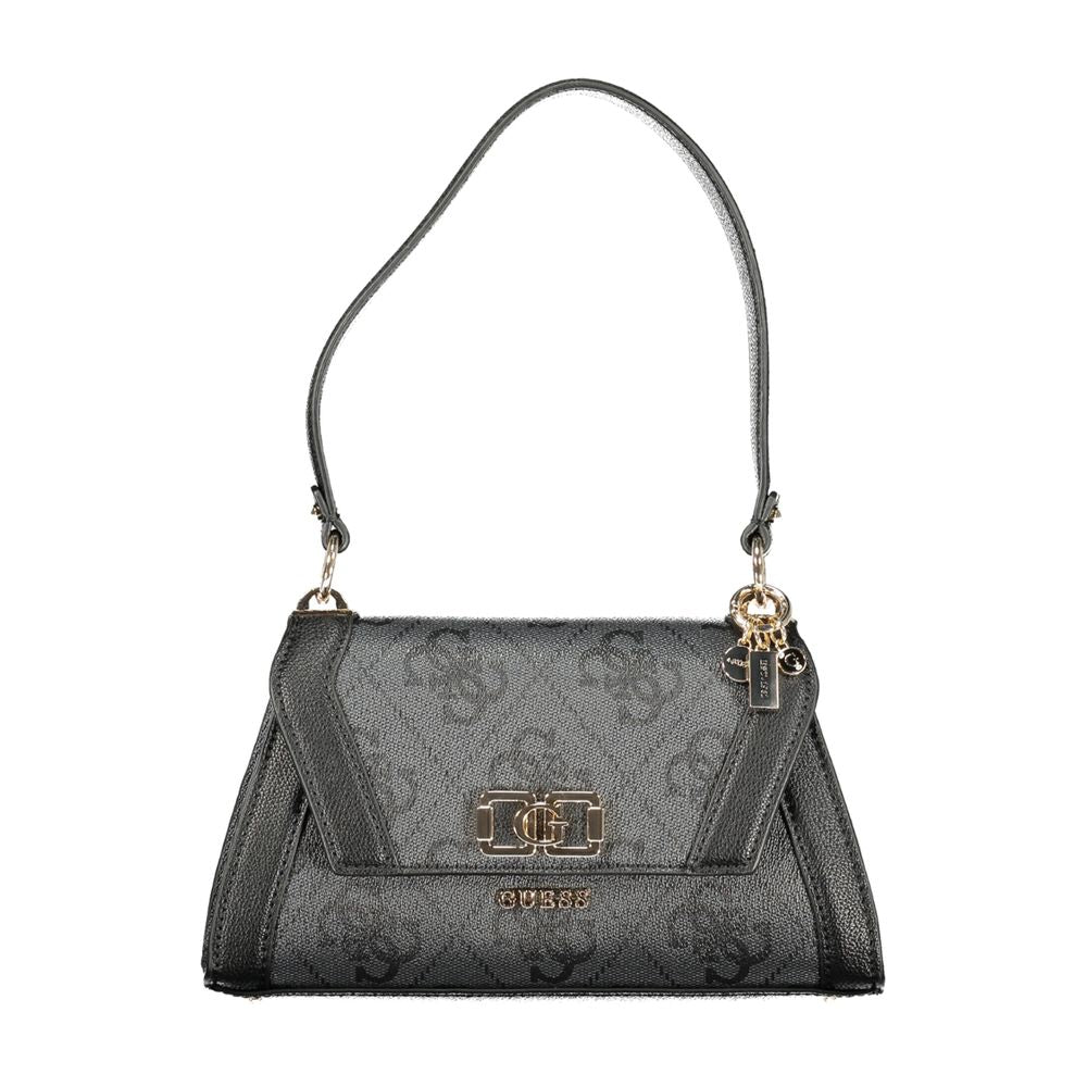 Sac bandoulière en polyuréthane noir Guess