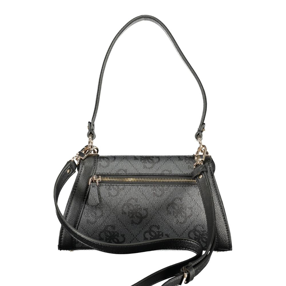 Sac bandoulière en polyuréthane noir Guess
