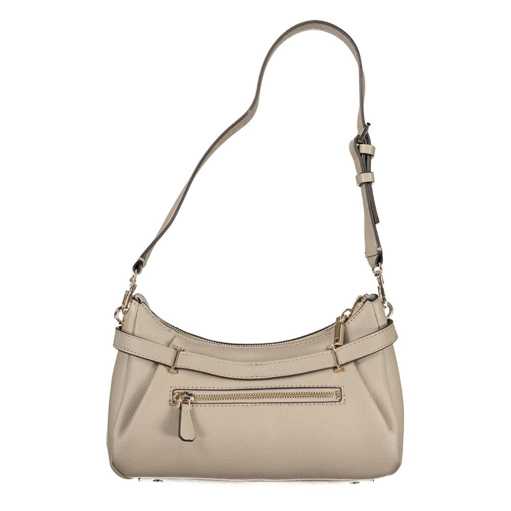 Bolso de mano de poliuretano gris Guess
