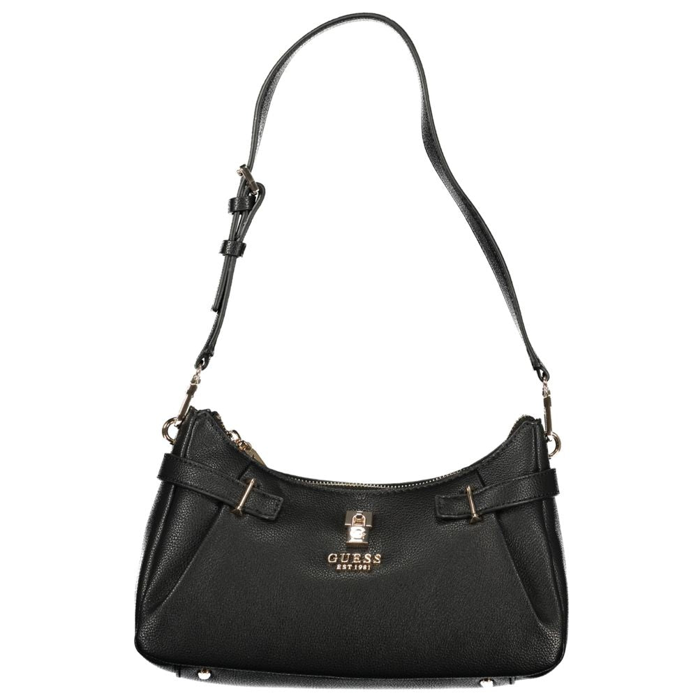Sac à main en polyuréthane noir Guess