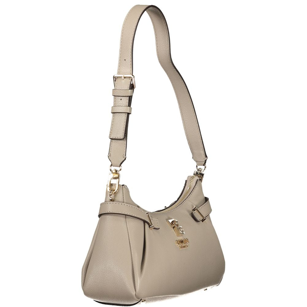 Bolso de mano de poliuretano gris Guess