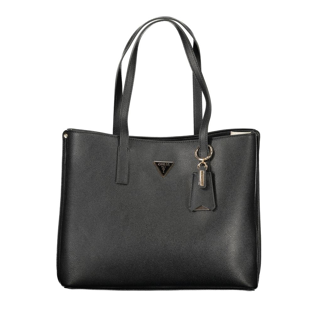 Sac à main en polyuréthane noir Guess