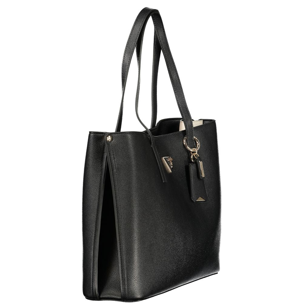 Sac à main en polyuréthane noir Guess