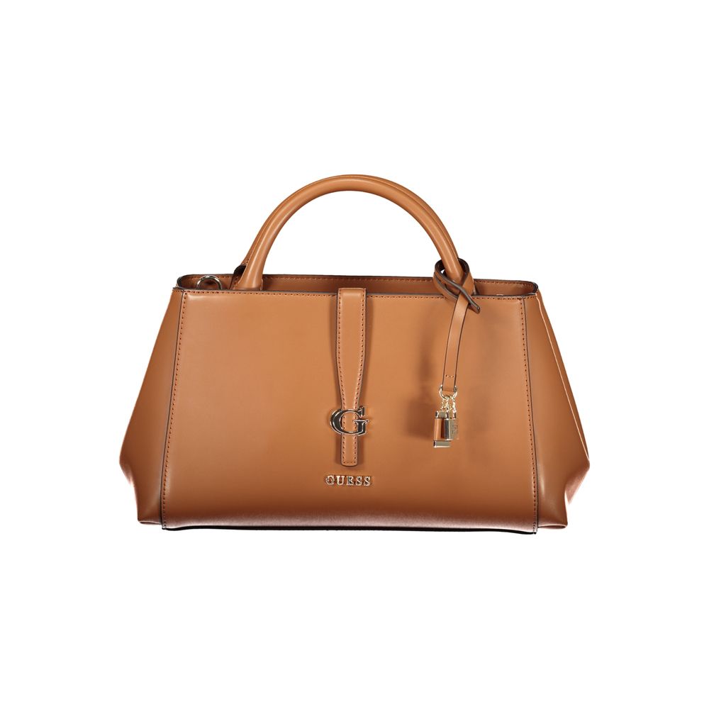 Sac à main en polyuréthane marron Guess