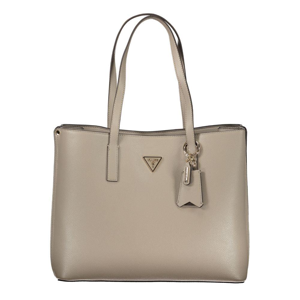 Sac à main en polyuréthane gris Guess