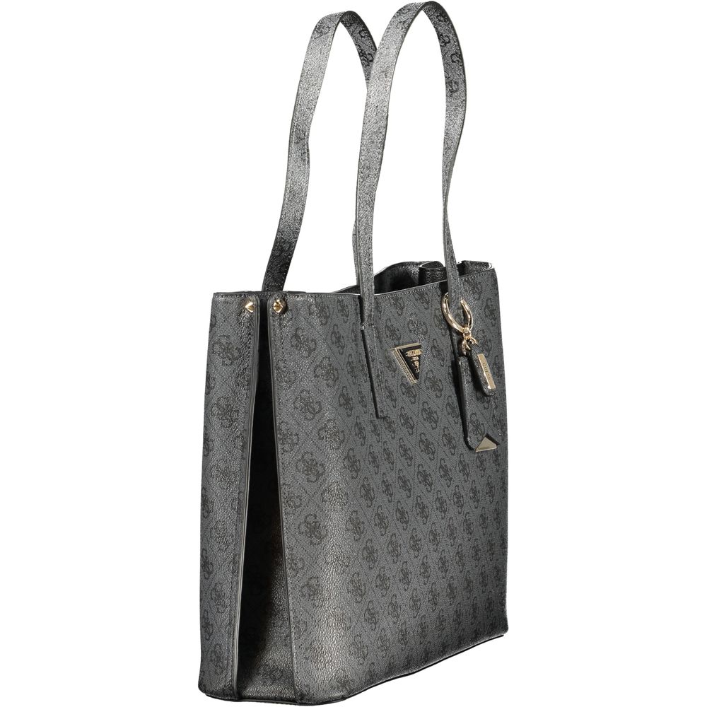 Sac à main en polyuréthane noir Guess