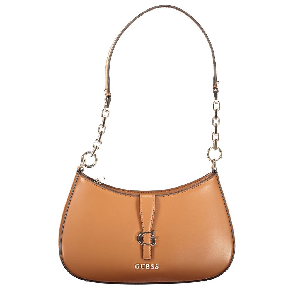 Sac à main en polyuréthane marron Guess