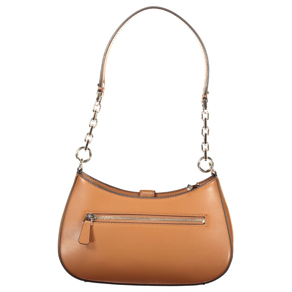 Sac à main en polyuréthane marron Guess