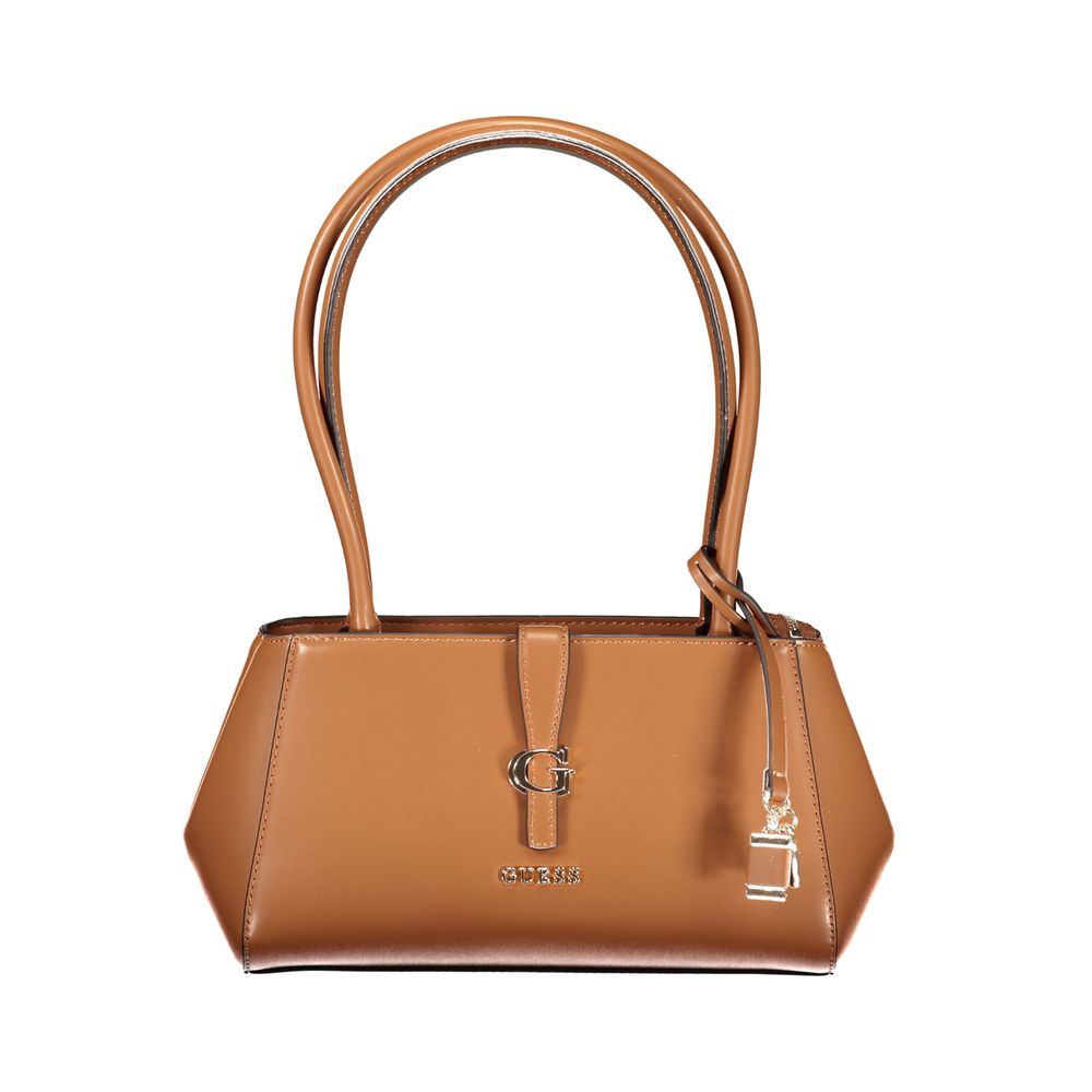 Sac à main en polyuréthane marron Guess