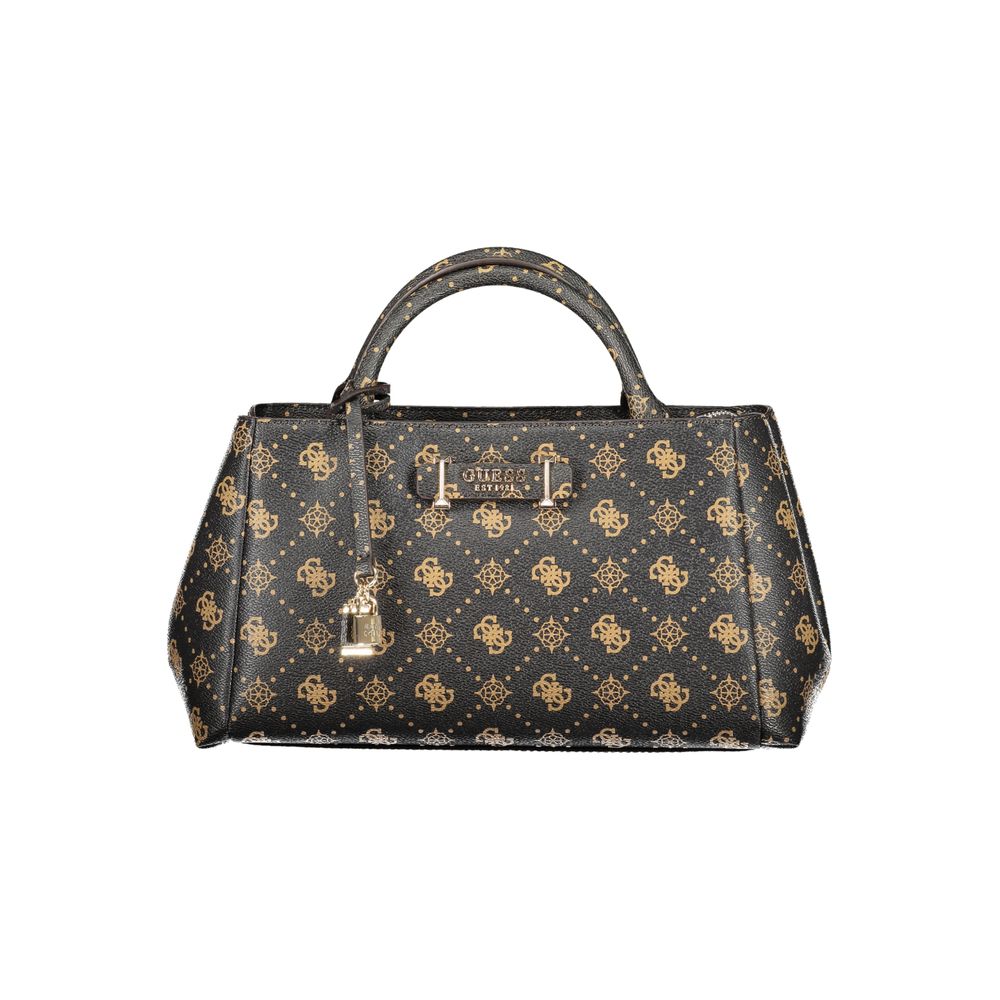 Sac à main en polyuréthane marron Guess