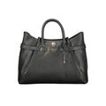 Bolso de mano de poliuretano negro Guess