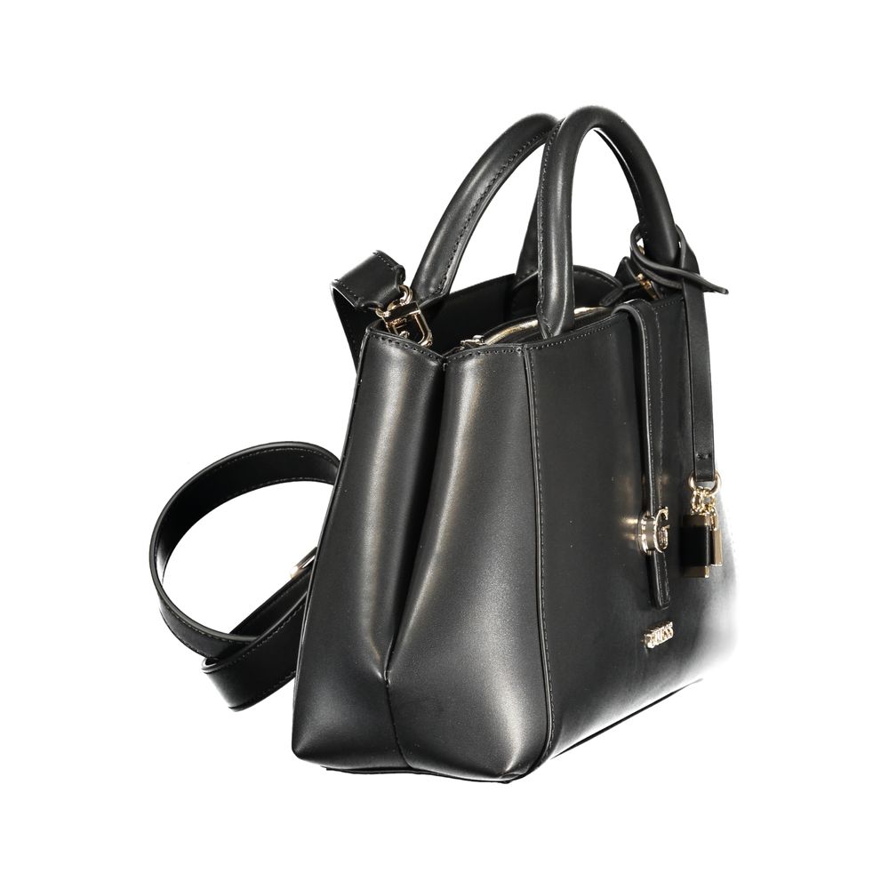 Sac à main en polyuréthane noir Guess