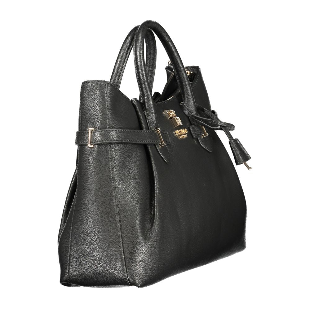 Bolso de mano de poliuretano negro Guess