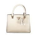 Sac à main en polyuréthane beige Guess