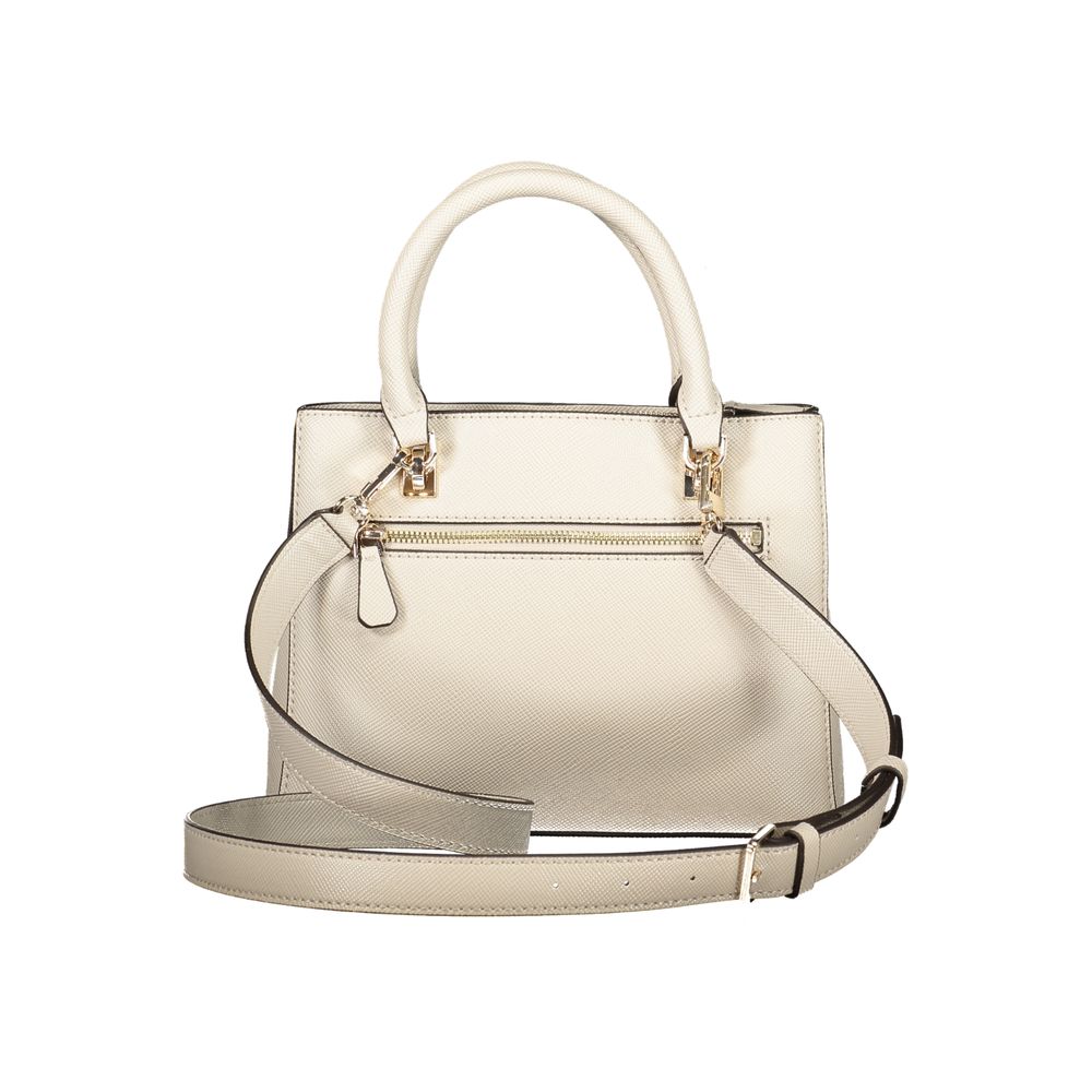 Sac à main en polyuréthane beige Guess