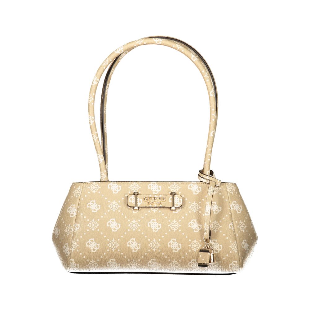 Sac à main en polyuréthane beige Guess