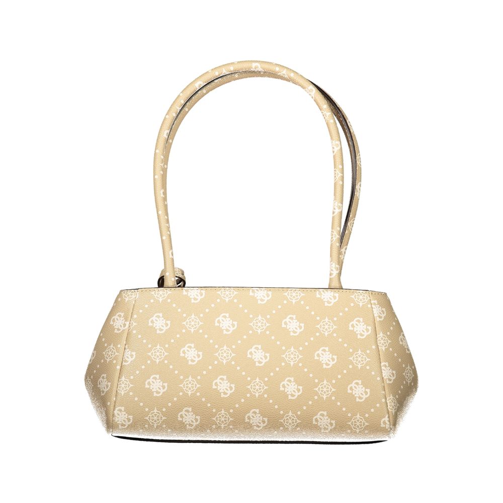 Sac à main en polyuréthane beige Guess