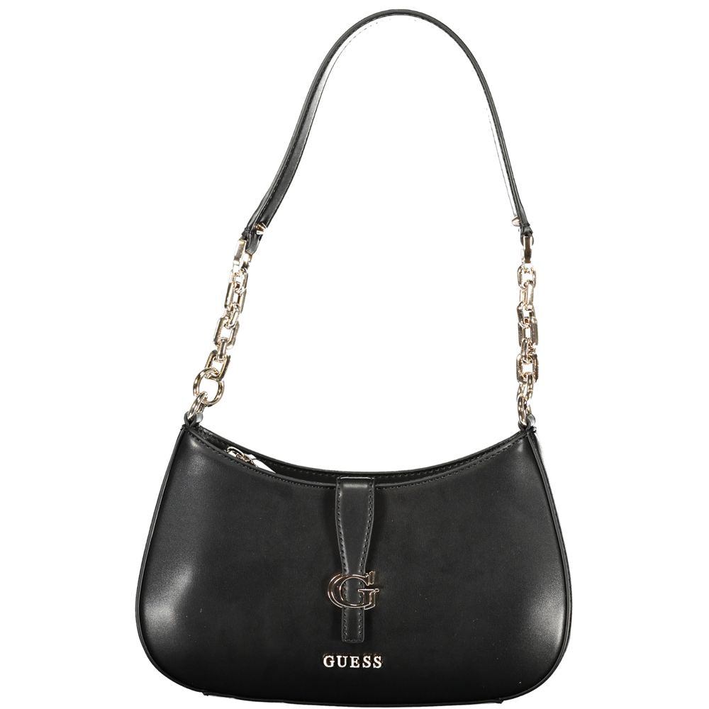 Sac bandoulière en polyuréthane noir Guess