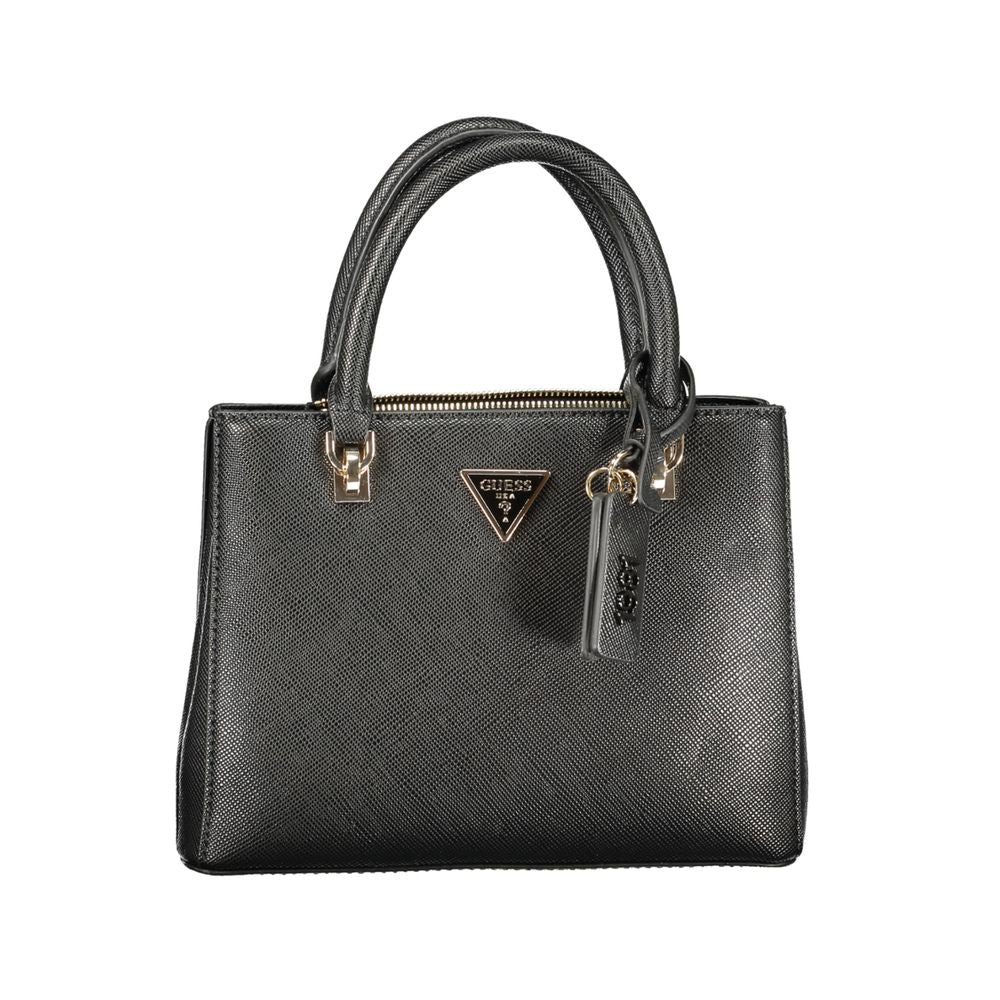 Black Polyurethane Women's Handbag Guess