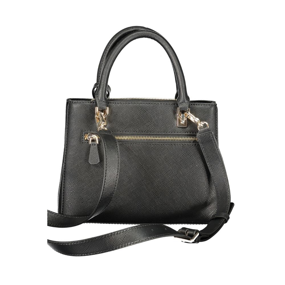 Black Polyurethane Women's Handbag Guess