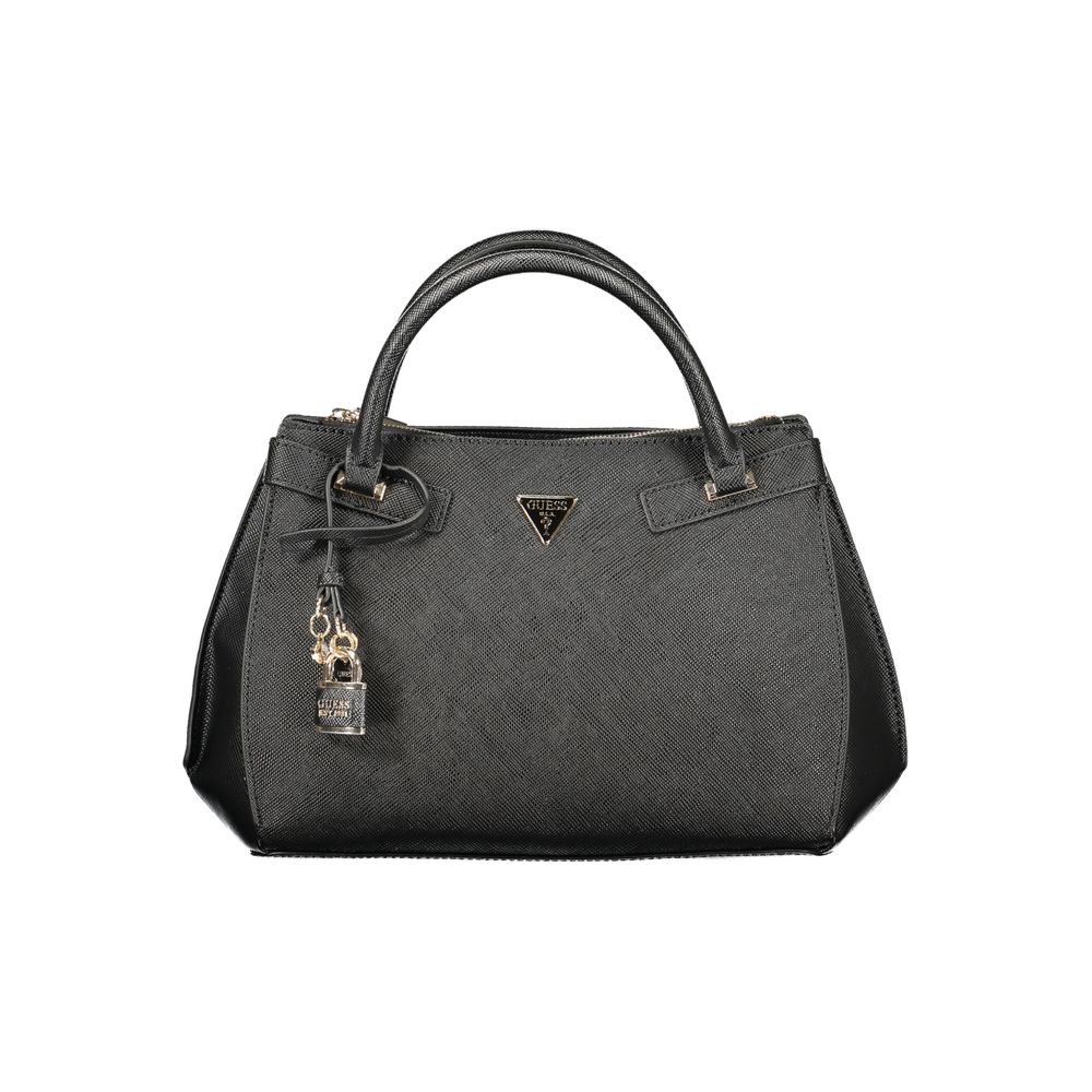 Sac à main en polyuréthane noir Guess