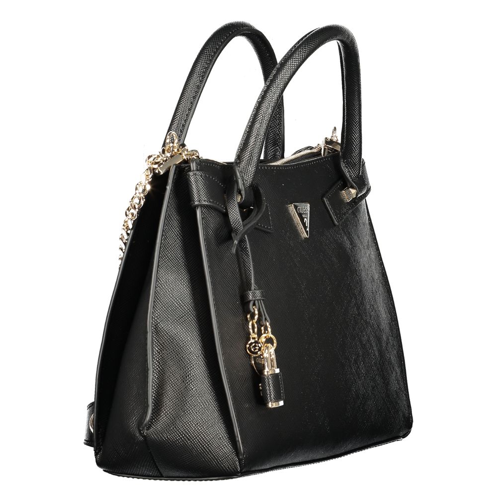 Sac à main en polyuréthane noir Guess