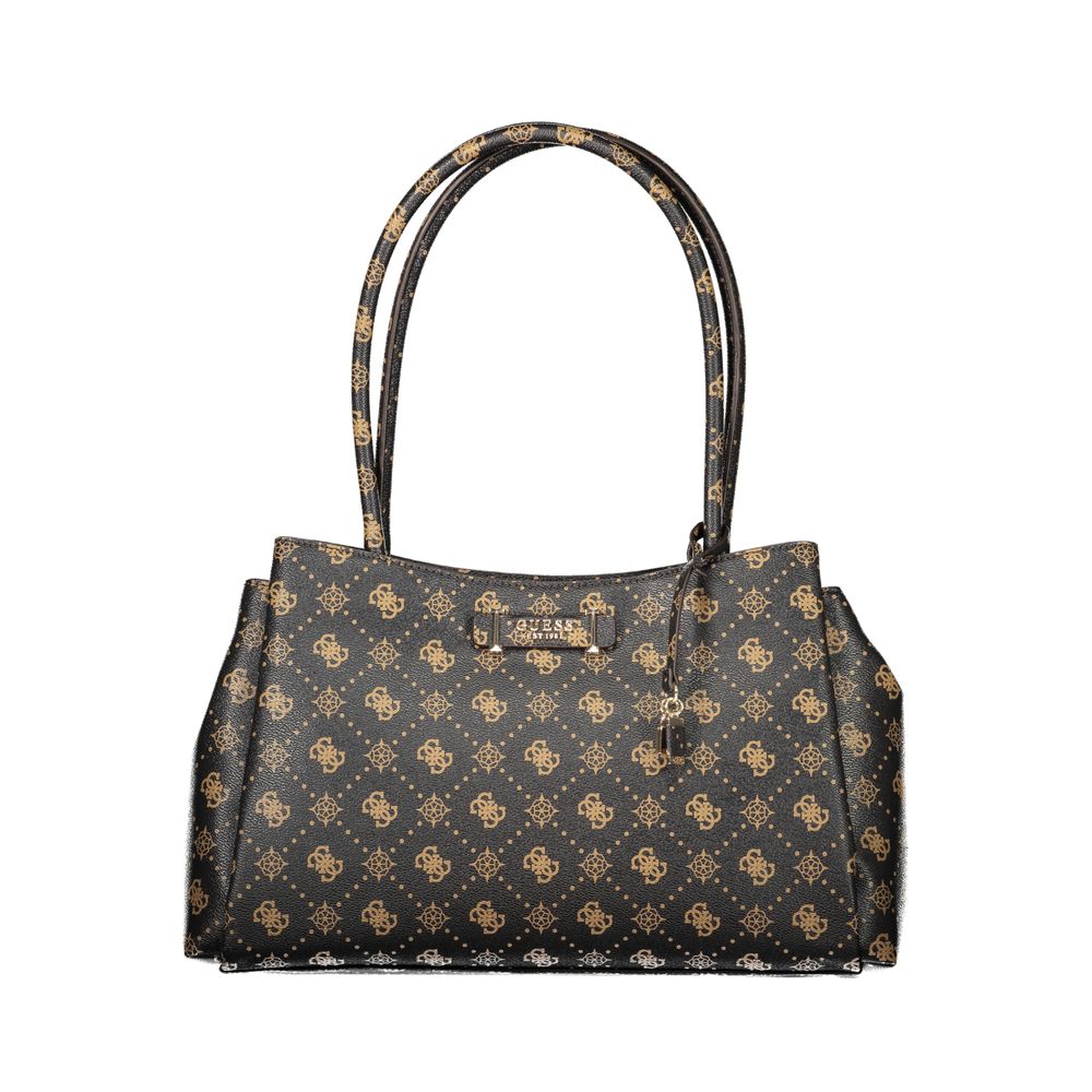 Sac à main en polyuréthane marron Guess