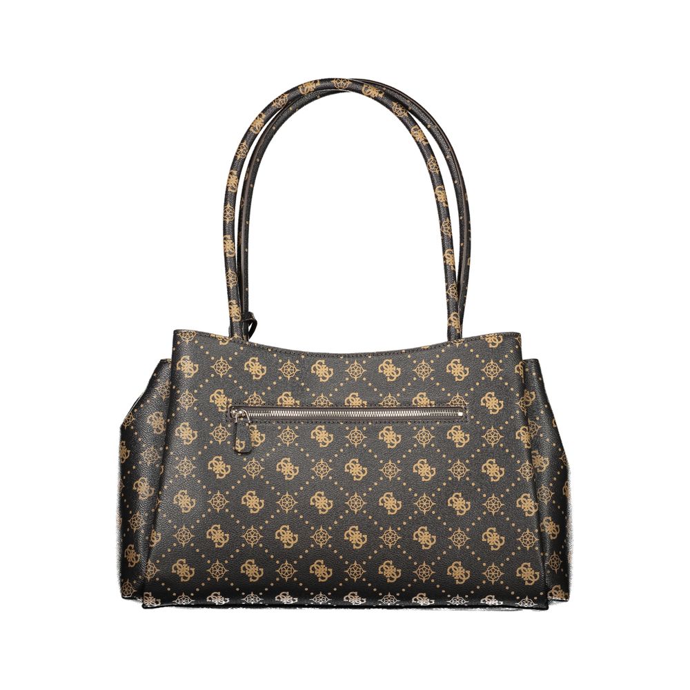 Sac à main en polyuréthane marron Guess