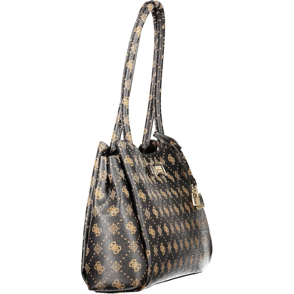 Sac à main en polyuréthane marron Guess