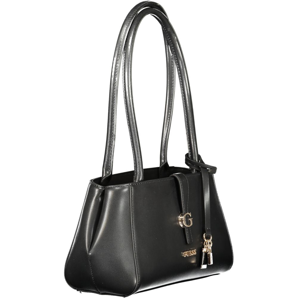 Sac bandoulière en polyuréthane noir Guess