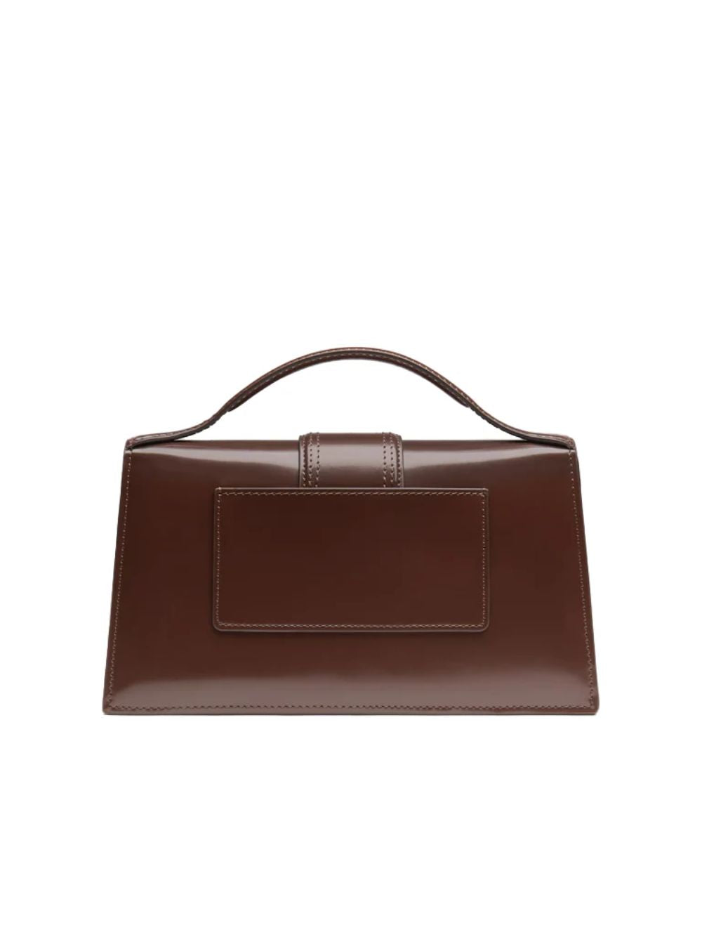 Sac à main Le Grand Bambino en cuir marron nuit Jacquemus