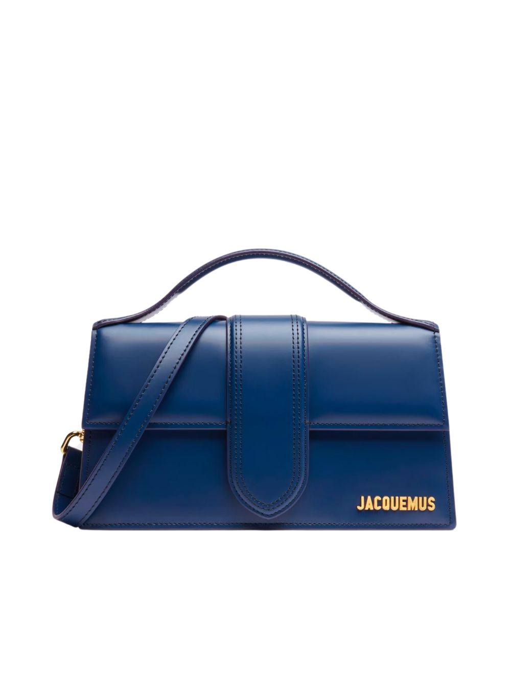 Bolso de mano Le Grand Bambino de piel en azul marino oscuro de Jacquemus