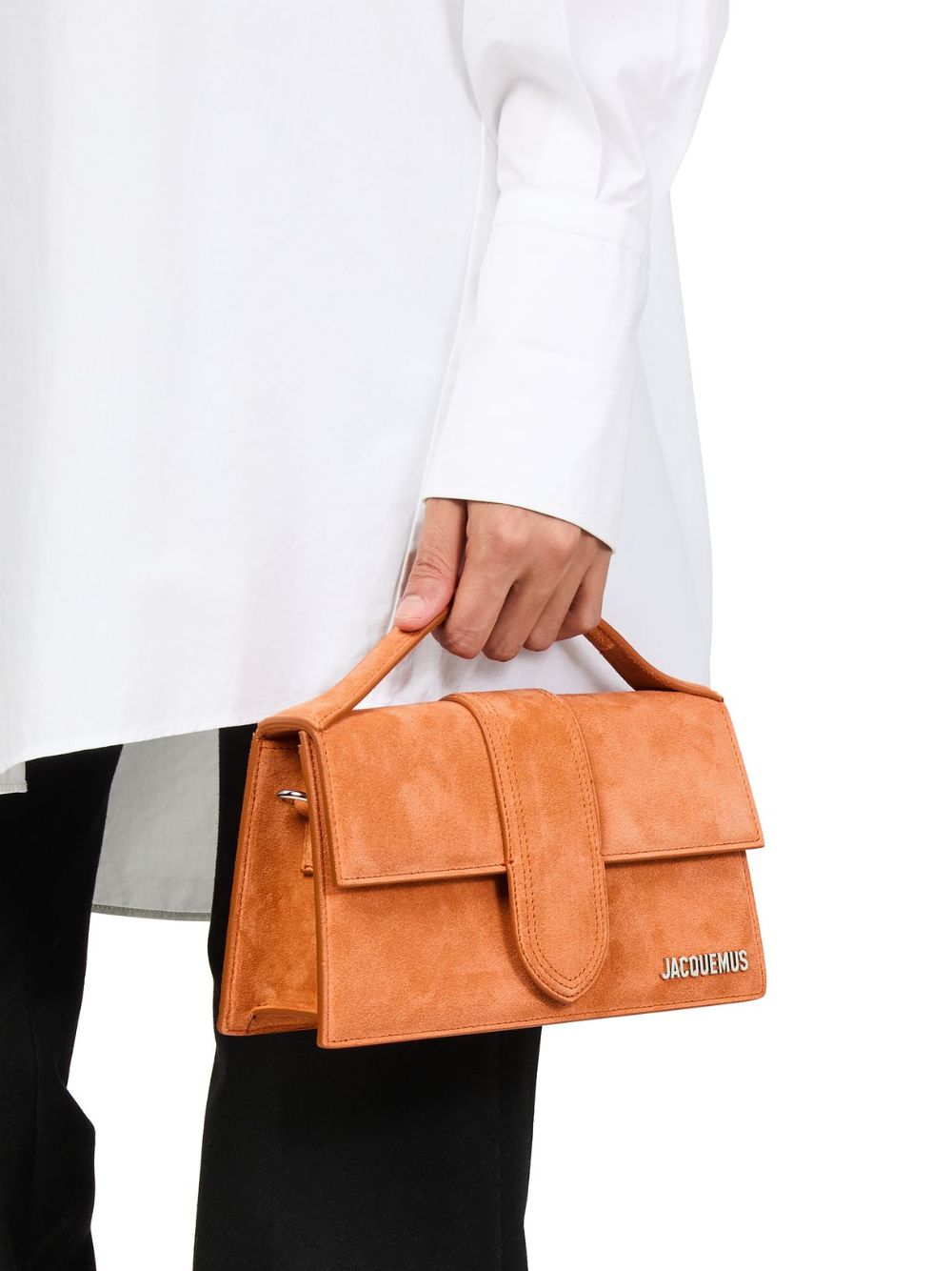 Sac à main Le Grand Bambino en cuir terre cuite Jacquemus
