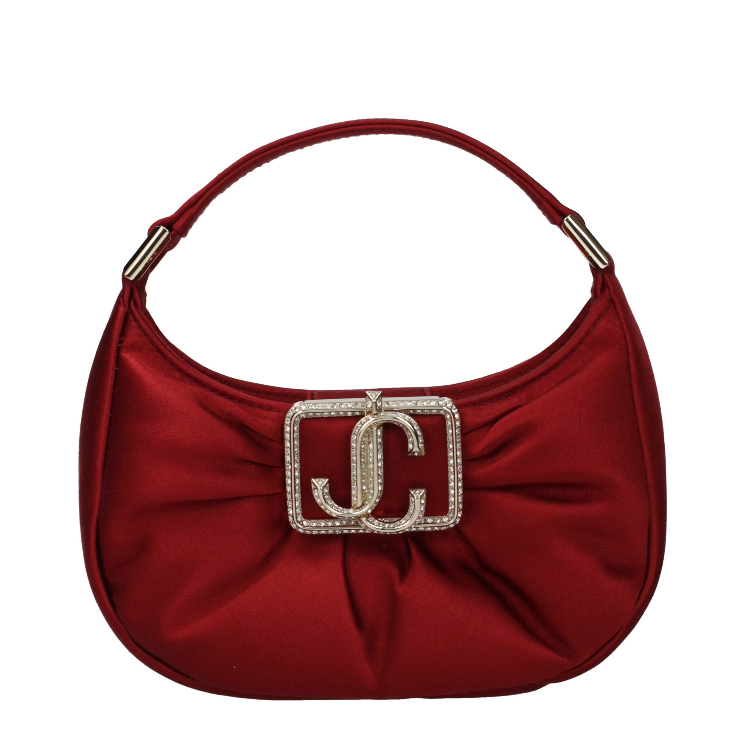 Sac à main en satin rouge Jimmy Choo