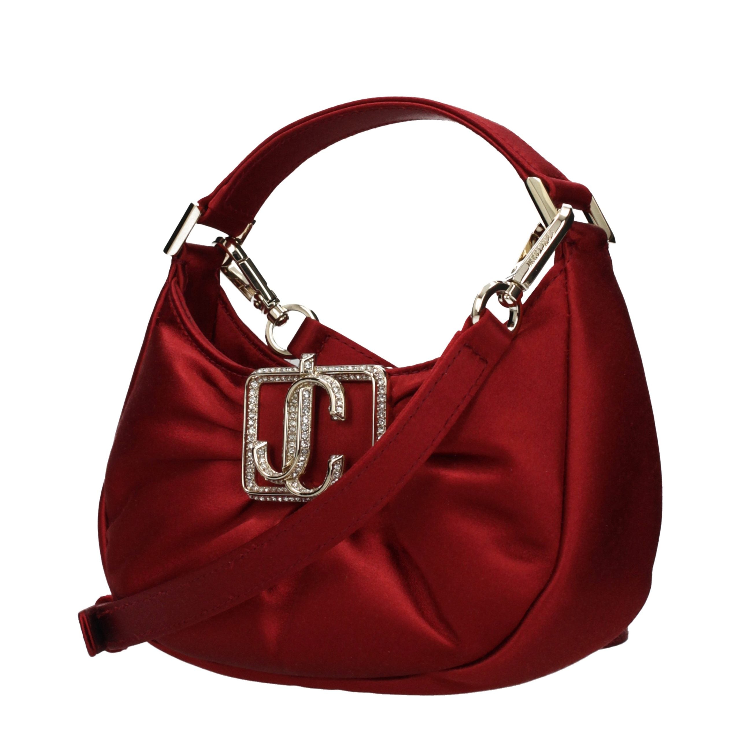 Sac à main en satin rouge Jimmy Choo