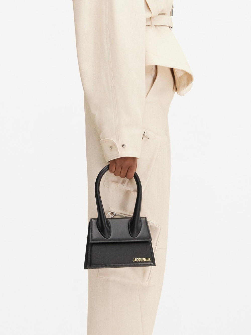 Sac Le Chiquito moyen en cuir noir Jacquemus