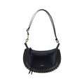 Sac bandoulière Bos Taurus en cuir de veau noir Isabel Marant