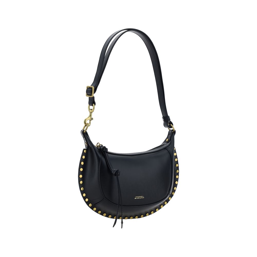 Sac bandoulière Bos Taurus en cuir de veau noir Isabel Marant