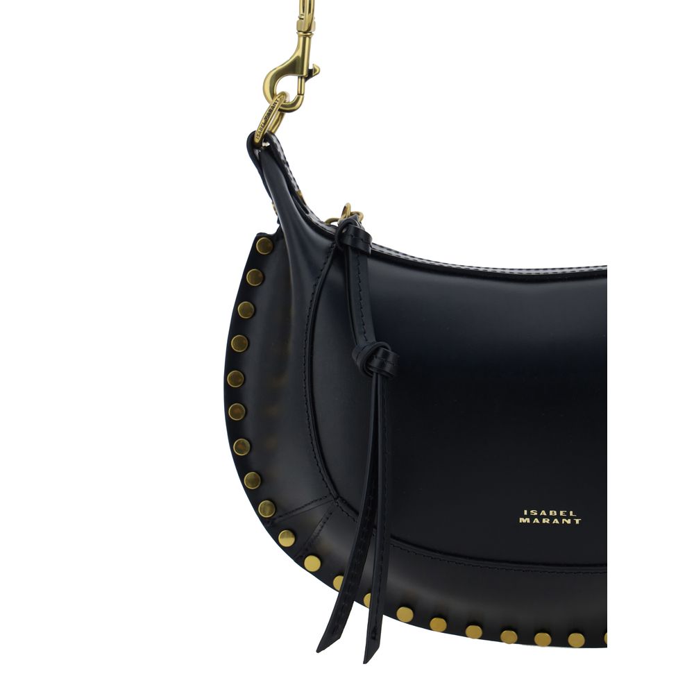 Sac bandoulière Bos Taurus en cuir de veau noir Isabel Marant