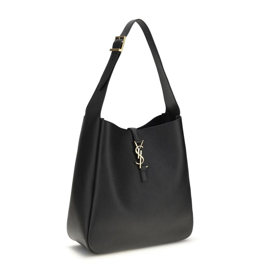 Black Calf Leather Bos Taurus Shoulder Bag Saint Laurent